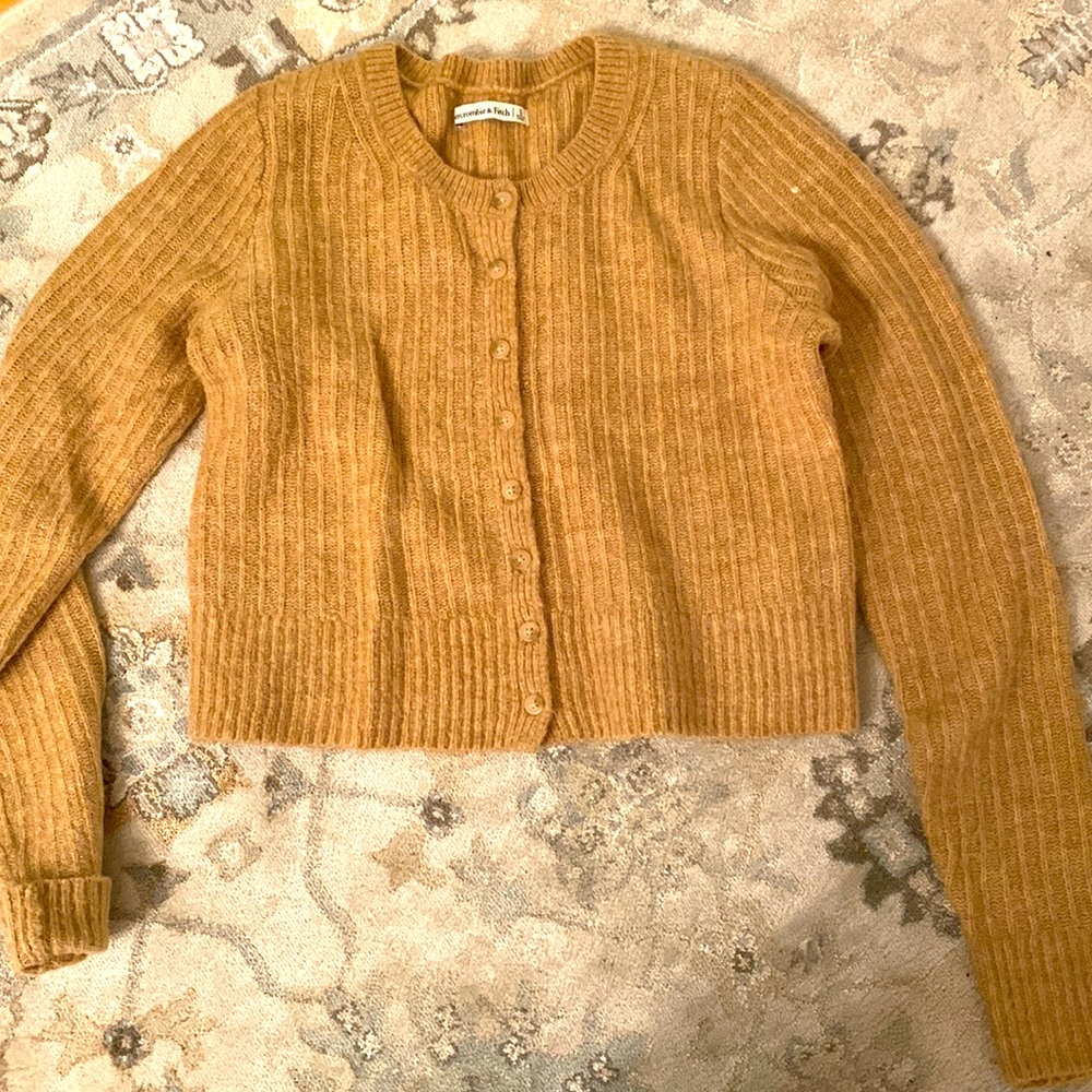 Abercrombie crop top sweater button up